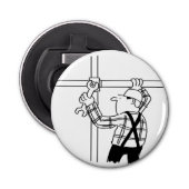 Décapsuleur Détecteur avec échafaudage. Ouvrier du bâtiment (Devant)