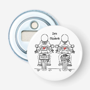 Décapsuleur Deux Mariées Biker Moto Mariage Faveur