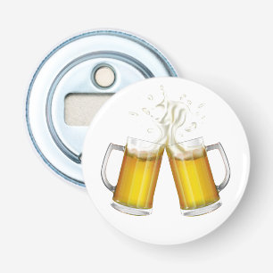 Décapsuleur Deux tasses avec une bière légère.