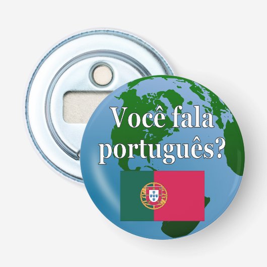 Décapsuleur Do you speak portuguese ? Flag globe (Devant)