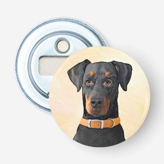 Décapsuleur Doberman Pinscher Peinture non découpée Art origin (Devant)