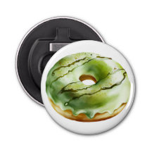 Donut rétro - Glace verte