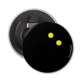 Décapsuleur Double jaune point squash boule drôle frigo aimant (Devant)