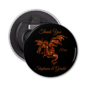 Décapsuleur Dragon flamboyant sur Black Personal (Devant)