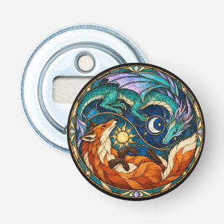Décapsuleur Dragon Renard Vitrail Céleste