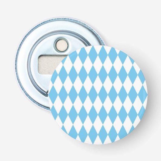 Décapsuleur Drapeau bleu et blanc Bavière Rhombus Motif (Devant)