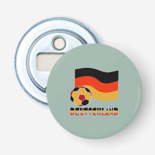 Décapsuleur Drapeau d'Allemagne avec ballon de football gris b