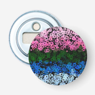 Décapsuleur Drapeau de fierté Omniromantique Fleuris Mignon Ré