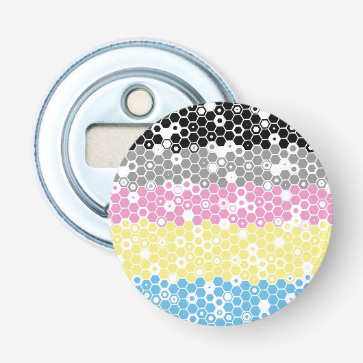 Décapsuleur Drapeau de fierté polygender funky géométrique abs (Devant)
