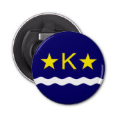 Décapsuleur Drapeau de Kinshasa, Congo Bottle Opener (Devant)