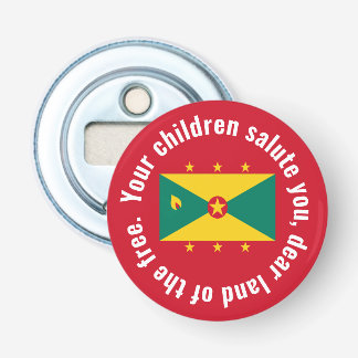 Décapsuleur Drapeau de la Guyane Hymne national Rouge Vert Jau