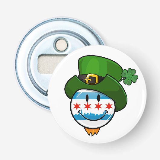 Décapsuleur Drapeau de sourire de Chicago avec le casquette du (Devant)