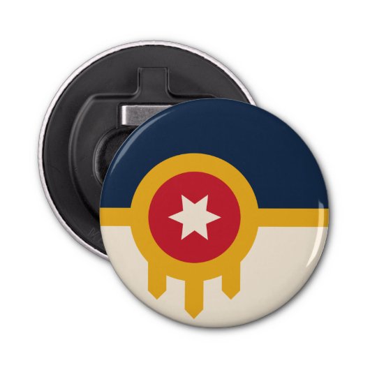 Décapsuleur Drapeau de Tulsa, Oklahoma (Devant)