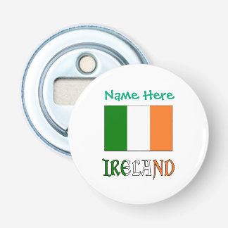 Décapsuleur Drapeau d'Irlande personnalisé Métal Rond Patrimoi