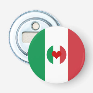 Décapsuleur Drapeau italien au coeur rouge - fans de mode/spo