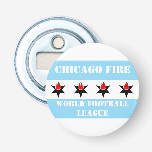 Décapsuleur Drapeau Moderne Vintage de Chicago Fire (Devant)