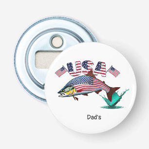 Décapsuleur Drapeau patriotique couvert truite arc-en-ciel