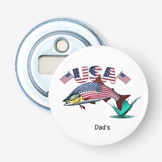 Décapsuleur Drapeau patriotique couvert truite arc-en-ciel (Devant)