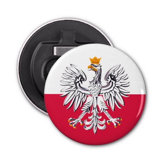 Décapsuleur Drapeau polonais & Aigle, fête de la Pologne /spor (Devant)