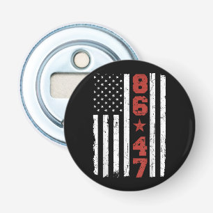 Décapsuleur Drapeau rétro Vintage USA 86 47 Anti Trump