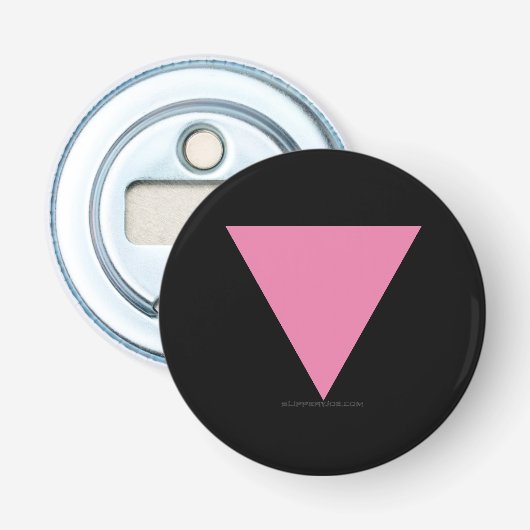 Décapsuleur Drapeau triangle rose de SlipperyJoe's symbole ros (Devant)