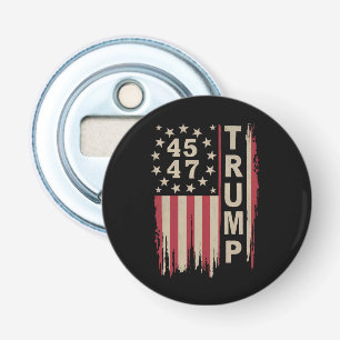 Décapsuleur Drapeau Trump 45 47 Vintage Rétro Amérique USA