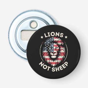 Décapsuleur Drapeau USA, LIONS ET NON MOUTONS