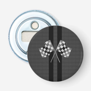 Décapsuleur Drapeaux de course Stripes dans un décor de fibre