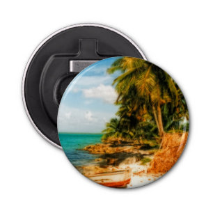Décapsuleur Dreamy Tropical Beach avec Rowboat