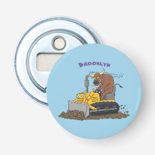 Décapsuleur Drôle bulldozer de conduite de taureaux