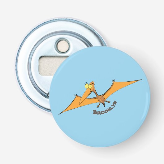Décapsuleur Drôle mignon dessin animé de pterodactyle volant o (Devant)