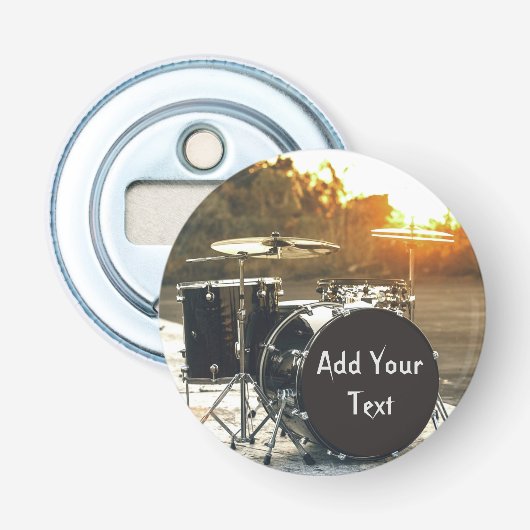 Décapsuleur Drum Kit Drummer Rock Personnaliser la Personnalis (Devant)