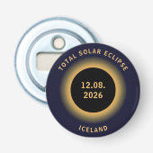 Décapsuleur Éclipse solaire totale 12 août 2026 Islande (Devant)
