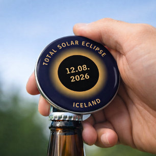 Décapsuleur Éclipse solaire totale 12 août 2026 Islande
