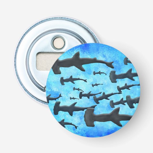 Décapsuleur École de requins à tête de marteau à Silhouette (Devant)