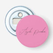 Décapsuleur Écriture manuscrite Nom professionnel simple rose (Devant)