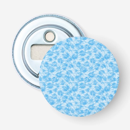 Décapsuleur Effet fausse fourrure bleu et blanc (Devant)
