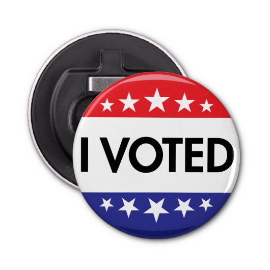 Décapsuleur Élection 2024 du bouton J'ai voté (Devant)