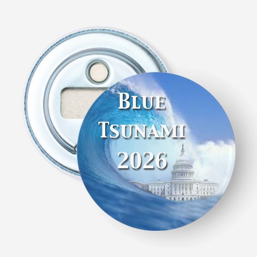 Décapsuleur Élection Tsunami Bleu 2026 (Devant)