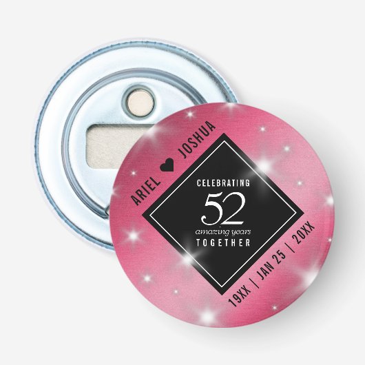 Décapsuleur Élégant 52ème anniversaire de Mariage de rubis éto (Devant)