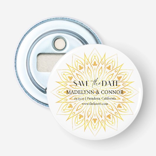 Décapsuleur Élégant Fleur sauvage orange bouton ouverture de b (Devant)