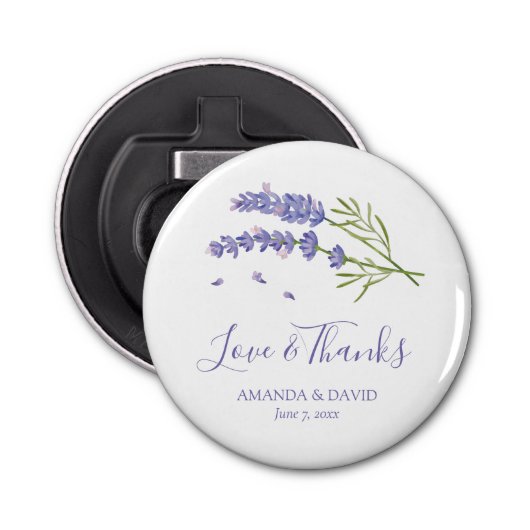 Décapsuleur Elégant Moderne Purple Lavender Mariage Faveur (Devant)