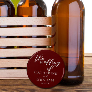 Décapsuleur Élégante typographie bourguignonne Mariage du soir