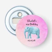 Eléphant bleu clair personnalisé en aquarelle Anni