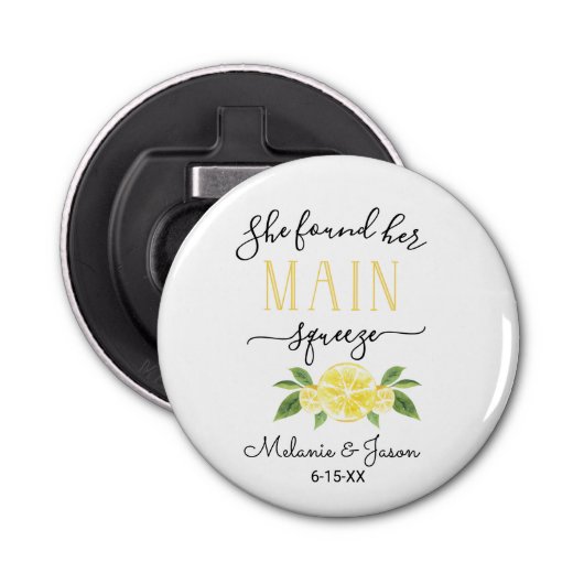 Décapsuleur Elle A Trouvé Son Principal Mariage Squeeze Lemon  (Devant)