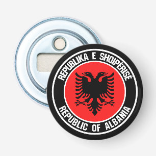 Décapsuleur Emblème rond de l'Albanie