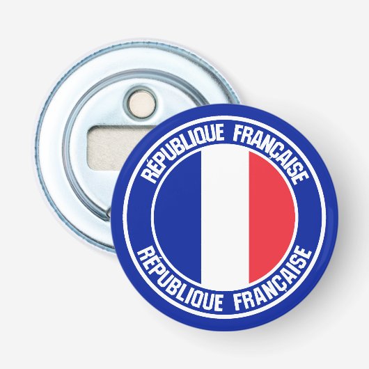 Décapsuleur Emblème rond France (Devant)