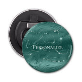Décapsuleur Emerald Green Glitzy Marble personnalisé (Devant)