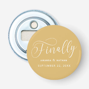 Décapsuleur Enfin Mariage minimaliste Enregistrer la date