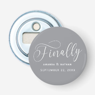Décapsuleur Enfin Mariage minimaliste Enregistrer la date
